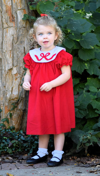 Bow Corduroy Float Dress
