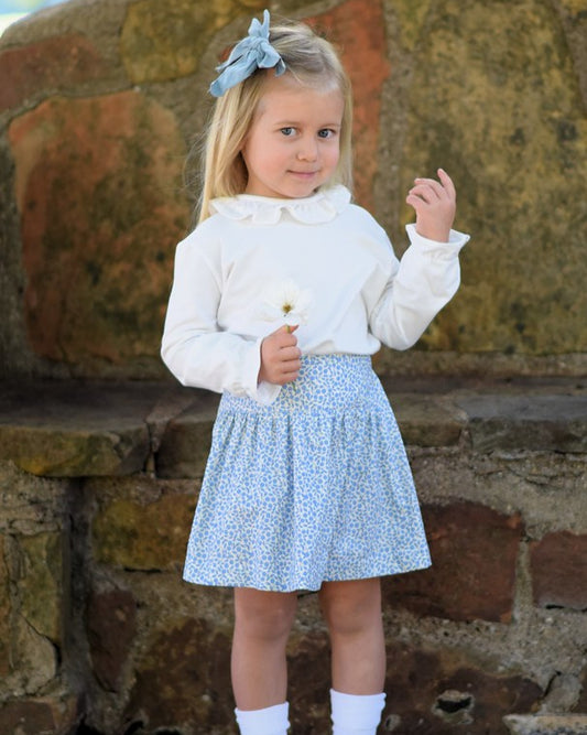 Vintage Floral Ruffle Skirt Set