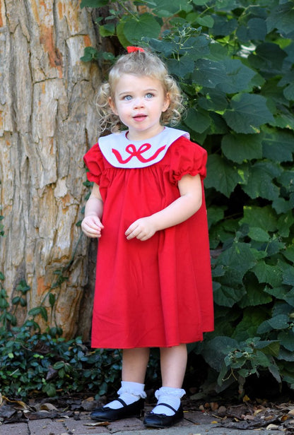 Bow Corduroy Float Dress