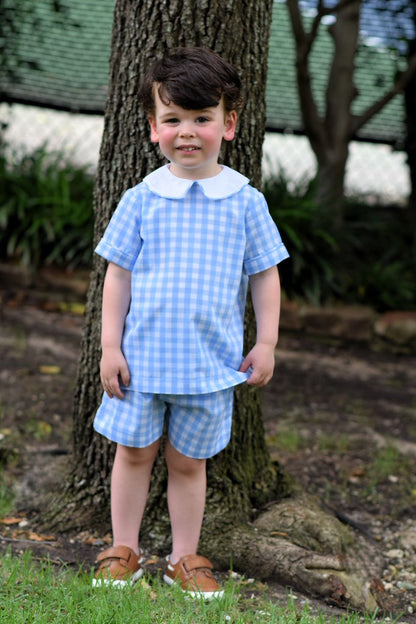 Boys Set - Blue Check