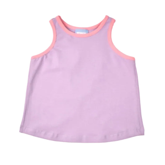 Lavender Top W/ Pink Trim