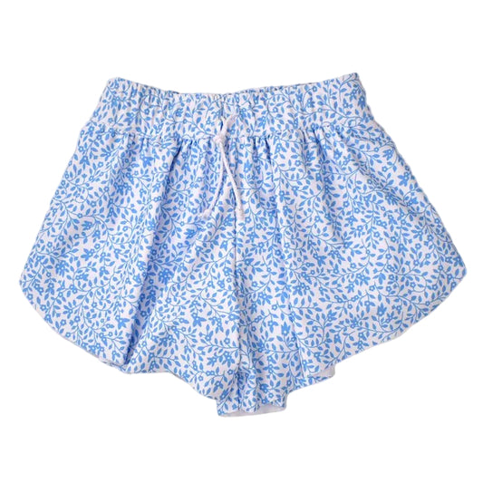 Blue Floral Butterfly Shorts