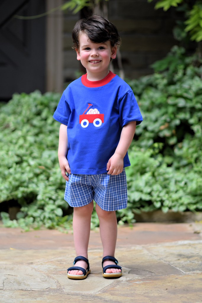 Baseball Wagon Plaid Set