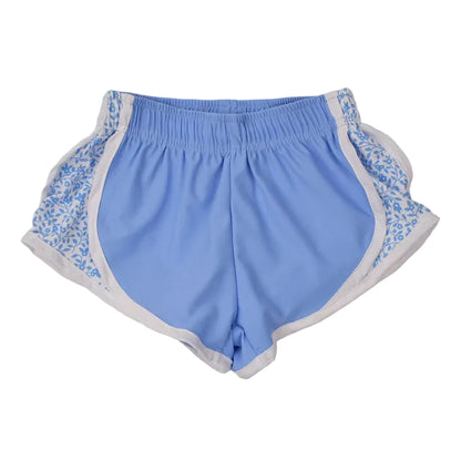 Blue Shorts W/ Floral Sides