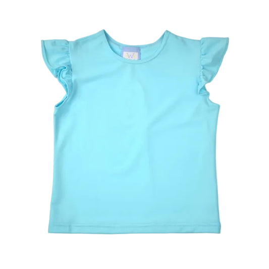 Angel Sleeve Top - Aqua