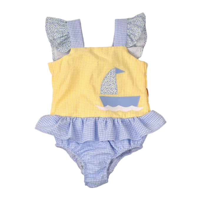One-Piece Swimsuit - Sailboat