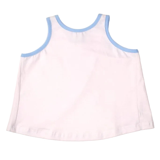 White Top W/ Blue Trim