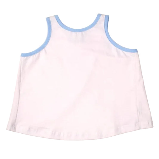 White Top W/ Blue Trim