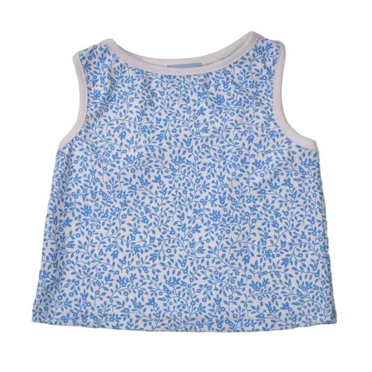 Blue Floral Tank Top