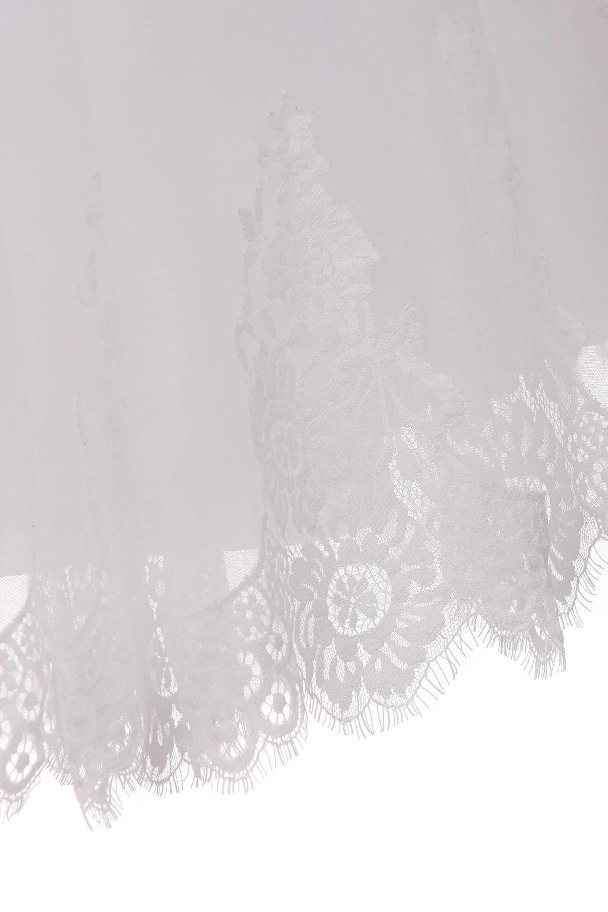 Lace Bateau Dress - White