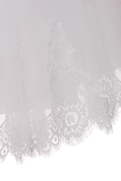 Lace Bateau Dress - White