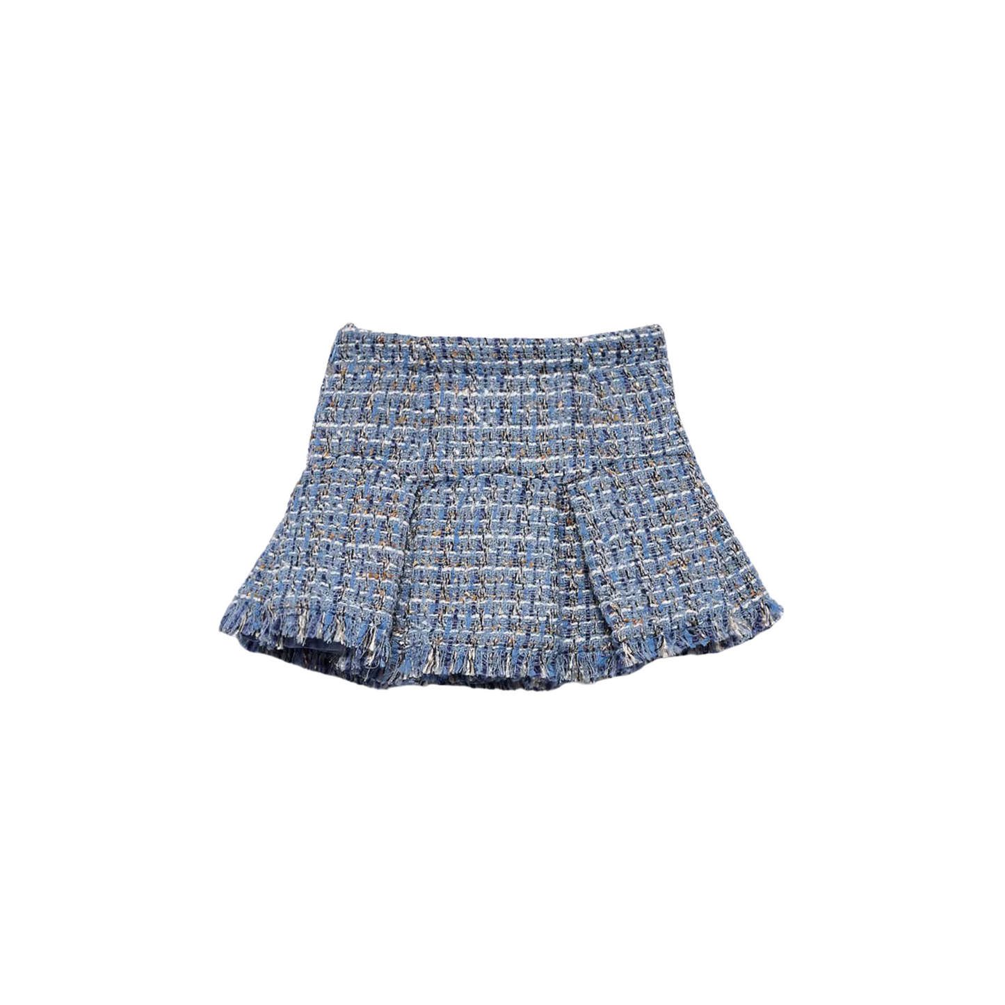 Tweed Skirt - Sky Blue