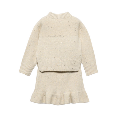 Knit Skirt Set - Oat