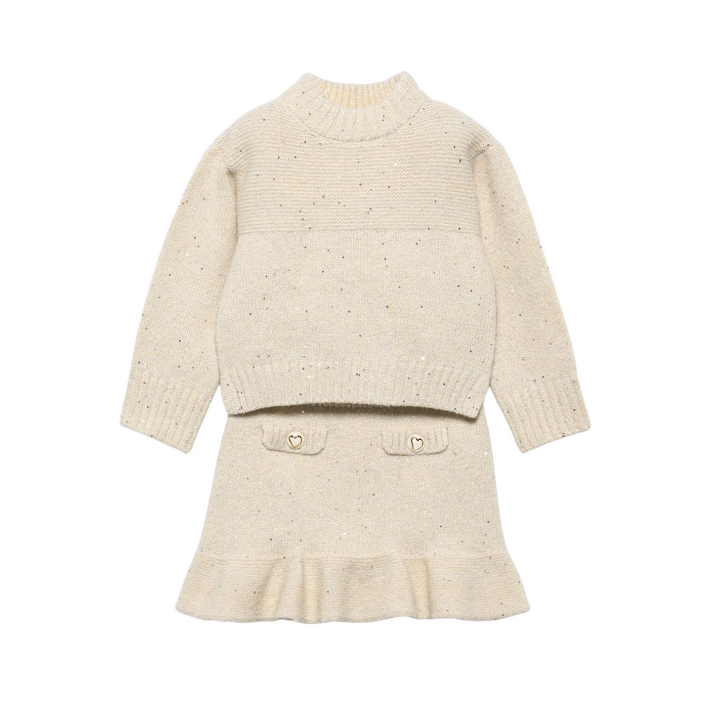 Knit Skirt Set - Oat