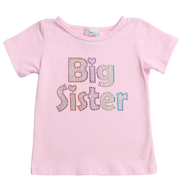 Beaded Big Sister Flat Sleeve Tee