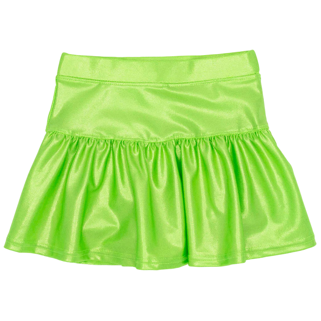 Gathered Skort - Lime Shimmer