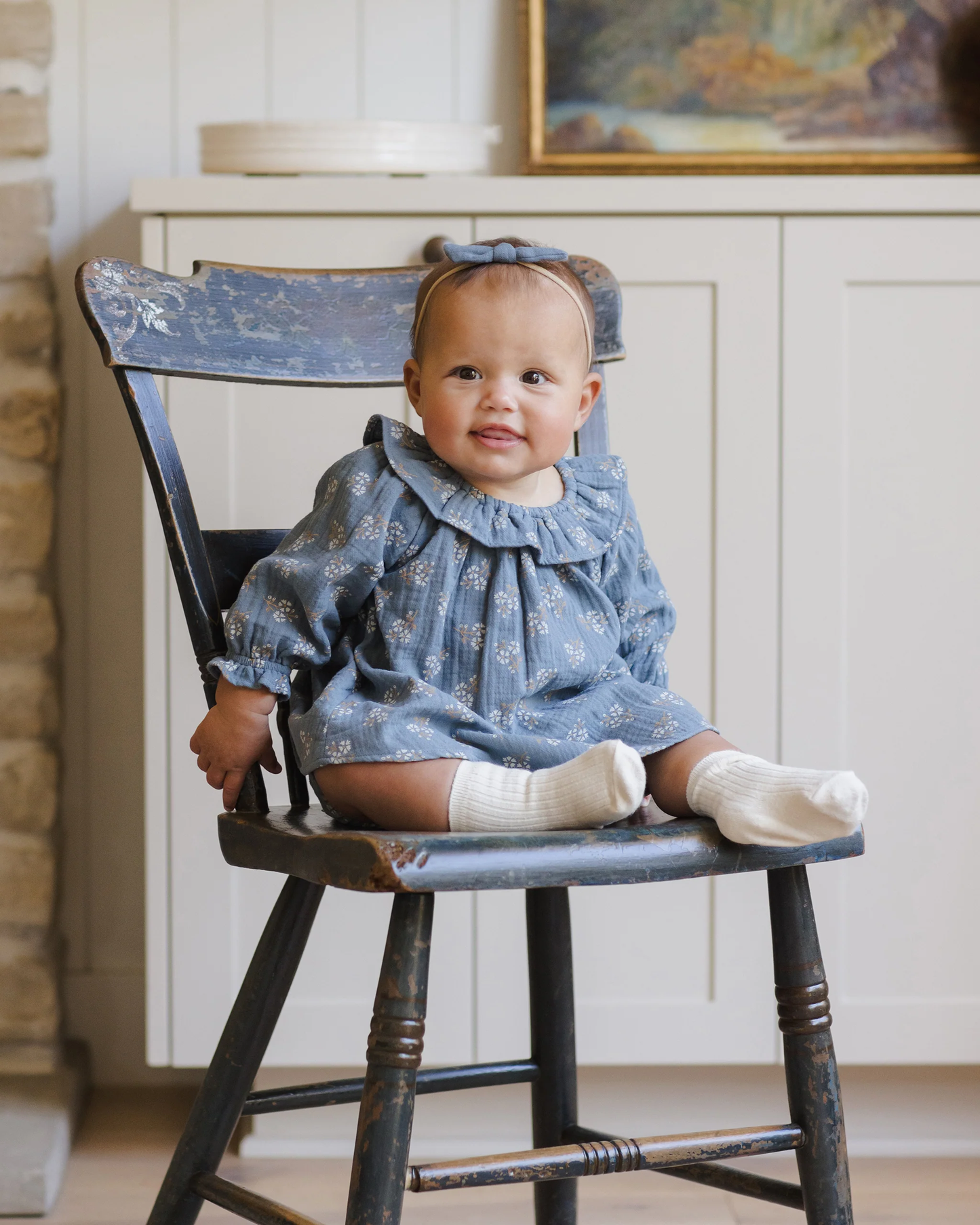 Isla L/S Dress - Blue Floral