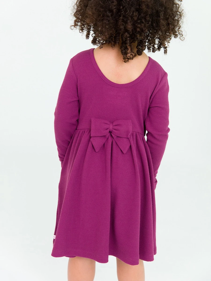 Waffle Knit LS Twirl Dress - 1AP0539