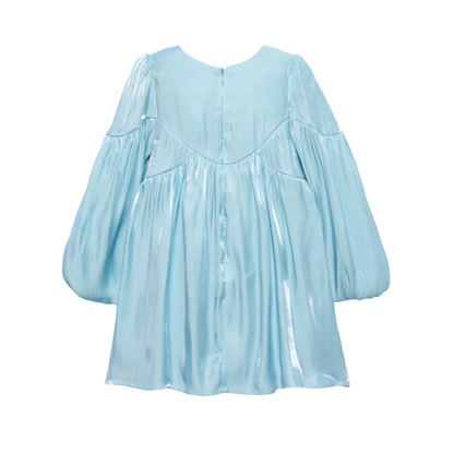 Satin Shine Dress - Aqua