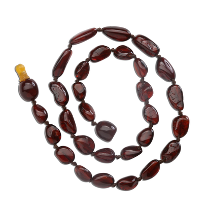 Amber Teething Necklace - Polished