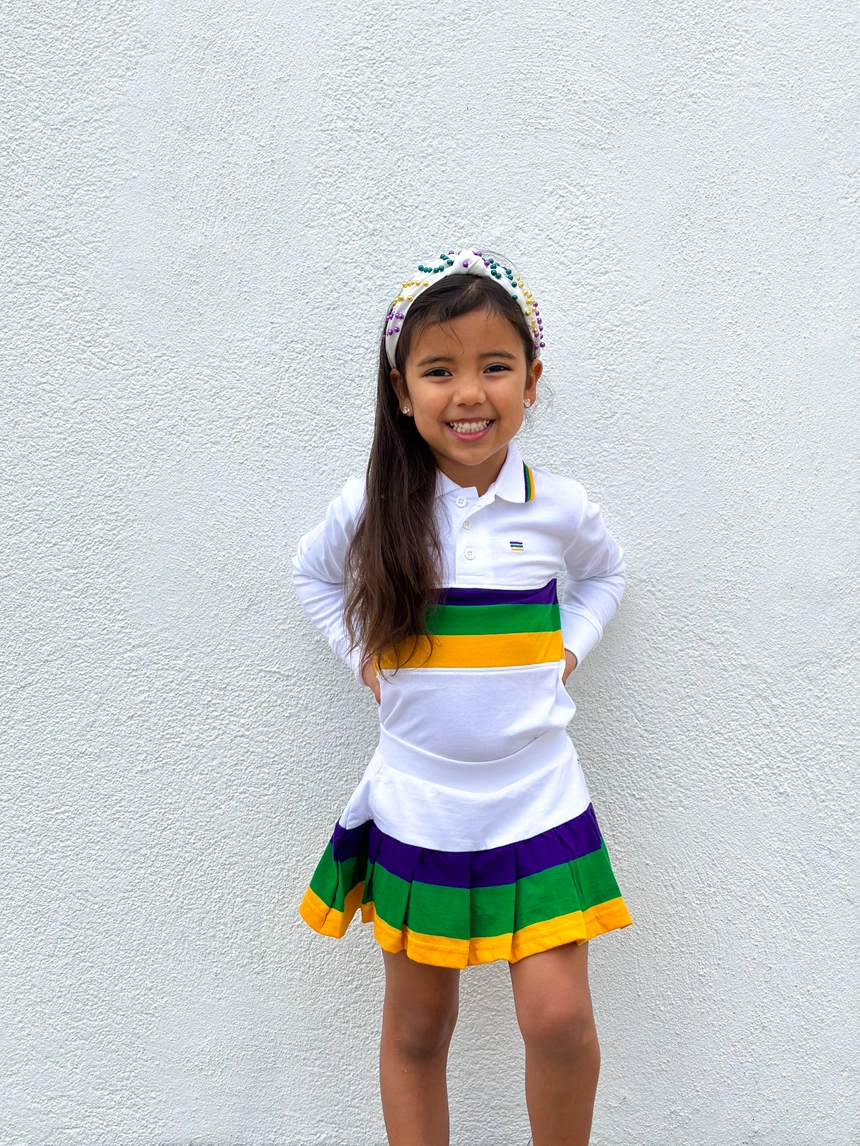 Pleated Skort - Mardi Gras
