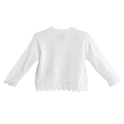 Pointelle Edge Bolero Sweater