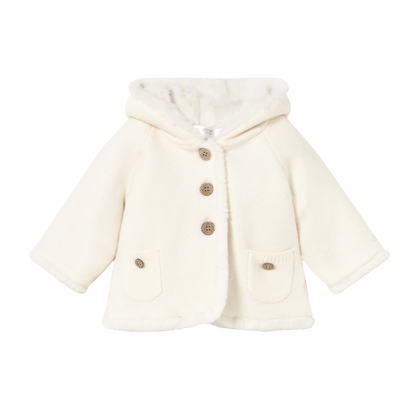 Pompom Knit Cardigan - Cream
