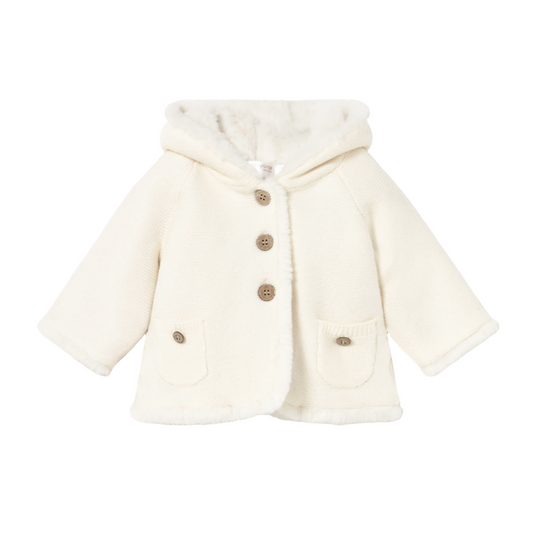 Pompom Knit Cardigan - Cream