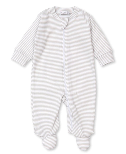 Simple Stripes Zip Footie - 44104STZ