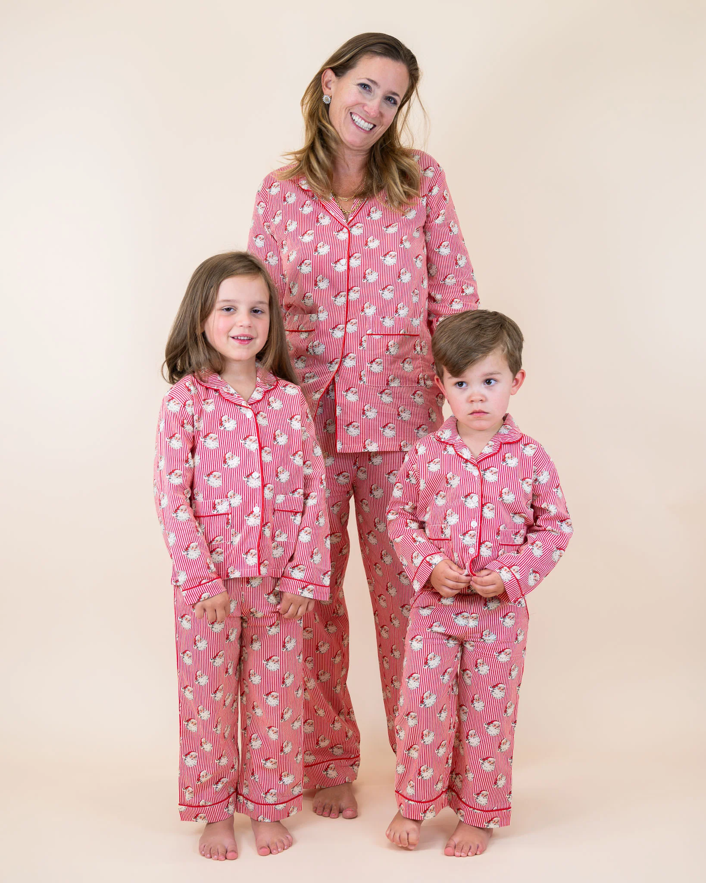 Red Stripe Vintage Santa PJs