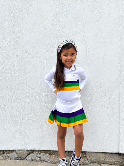 Pleated Skort - Mardi Gras