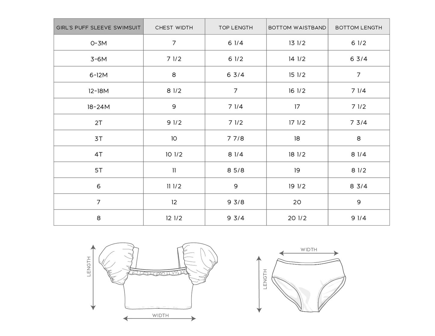 Aqua Grey Floral - Puff Sleeve Swimsuit