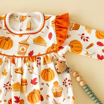 Pumpkin Spice L/S Flutter Bubble