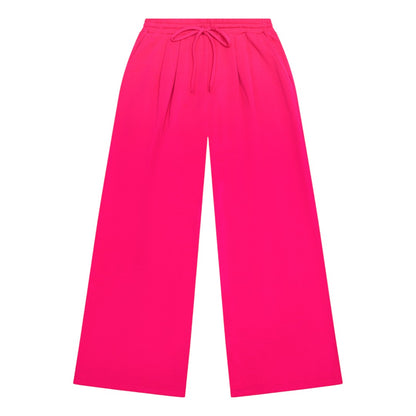 French Terry Wide Pant - Cerise