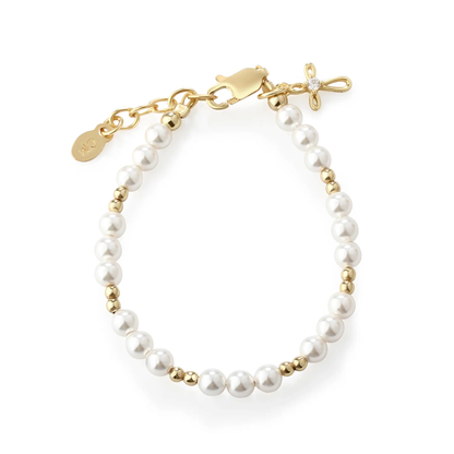 14K Gold-Plated Cross Bracelet