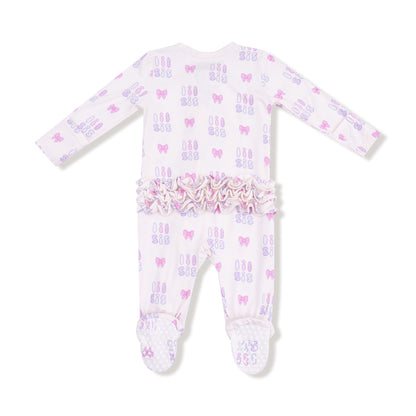 Lil Sis - Ruffle Zip Footie