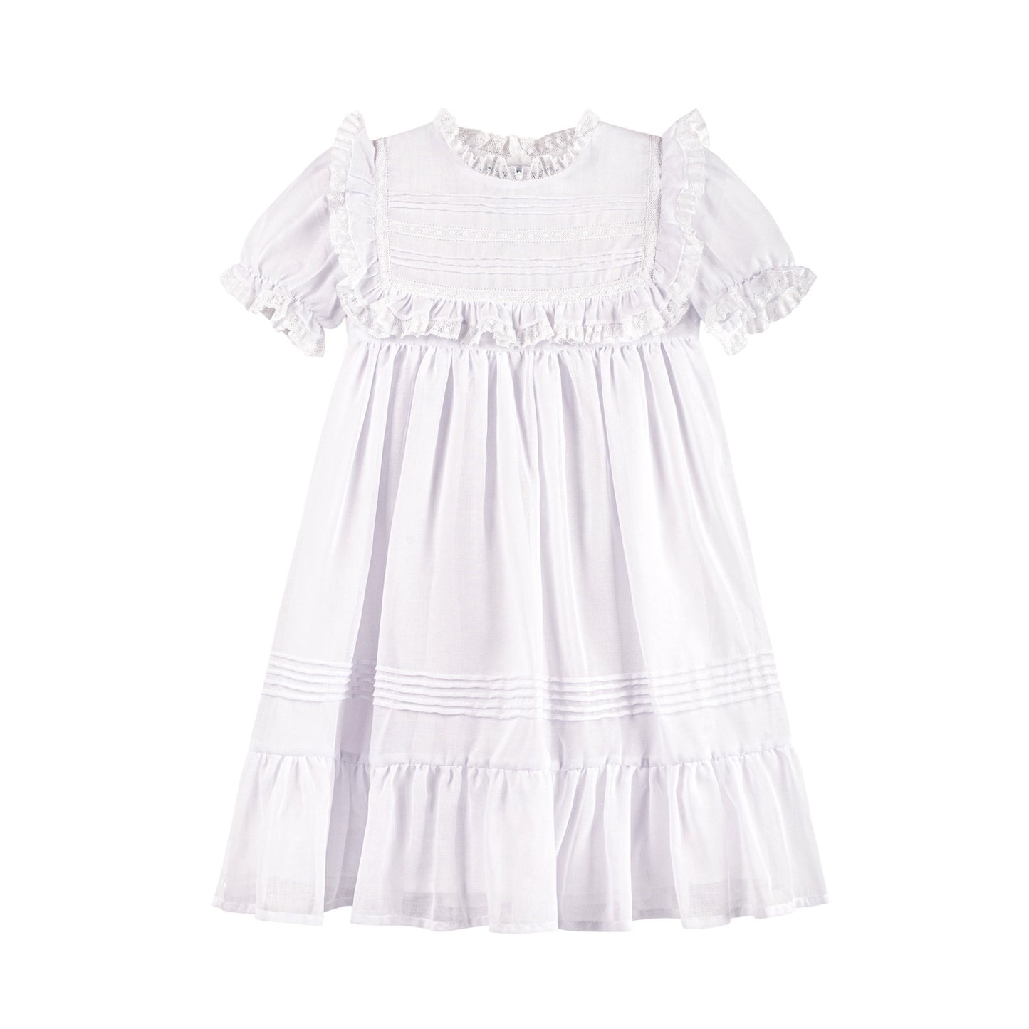 Voile & Lace Tea Length Wedding Dress