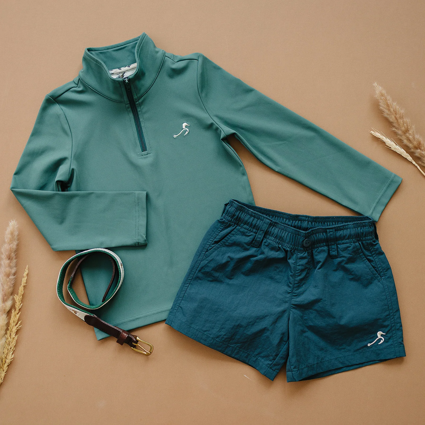 Beau Quarter Zip - Mallard Green