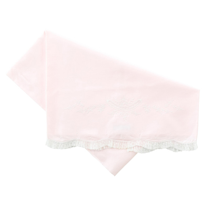 Receiving Blanket W/ Lace Trim