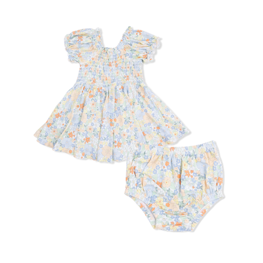 Smocked Twirly Dress - Georgia Floral