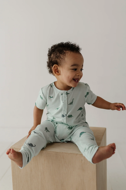 Dinosaur - S/S Henley Romper