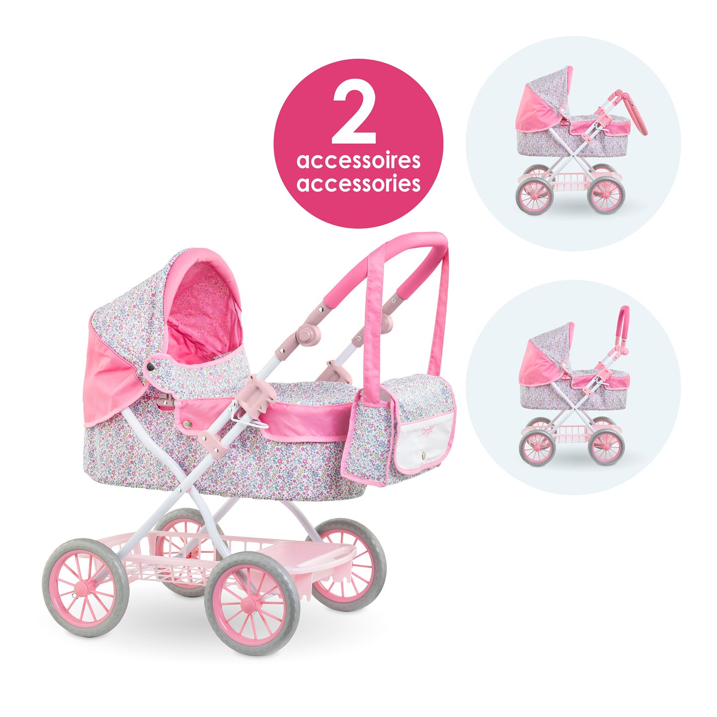 Floral Carriage for 12"-20" Baby Doll