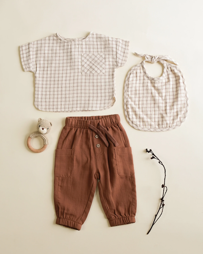 Boxy Top - Cedar Check