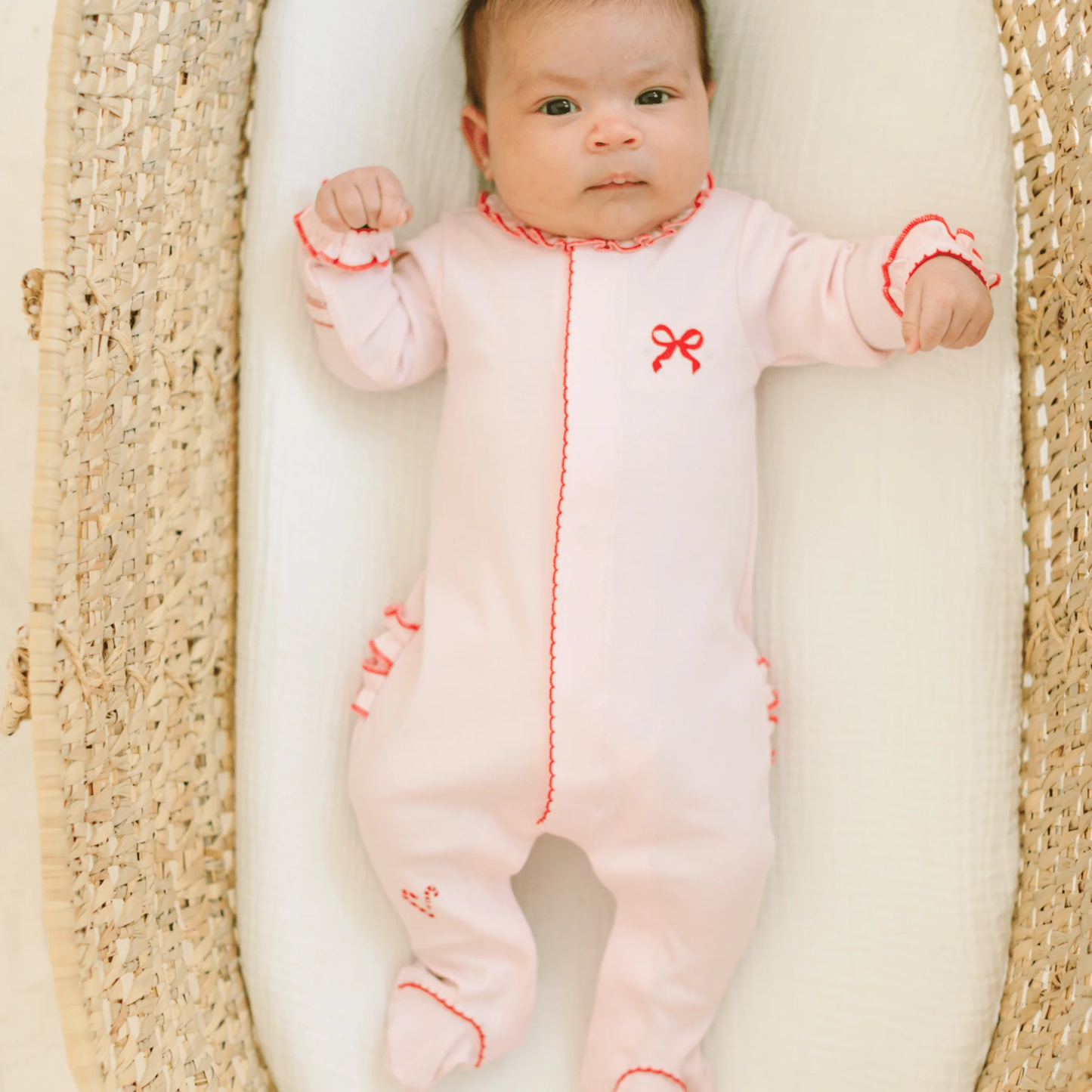 Candy Cane Lane Emb. Footie