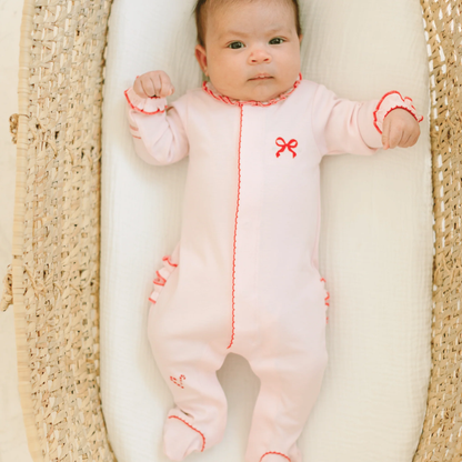 Candy Cane Lane Emb. Footie