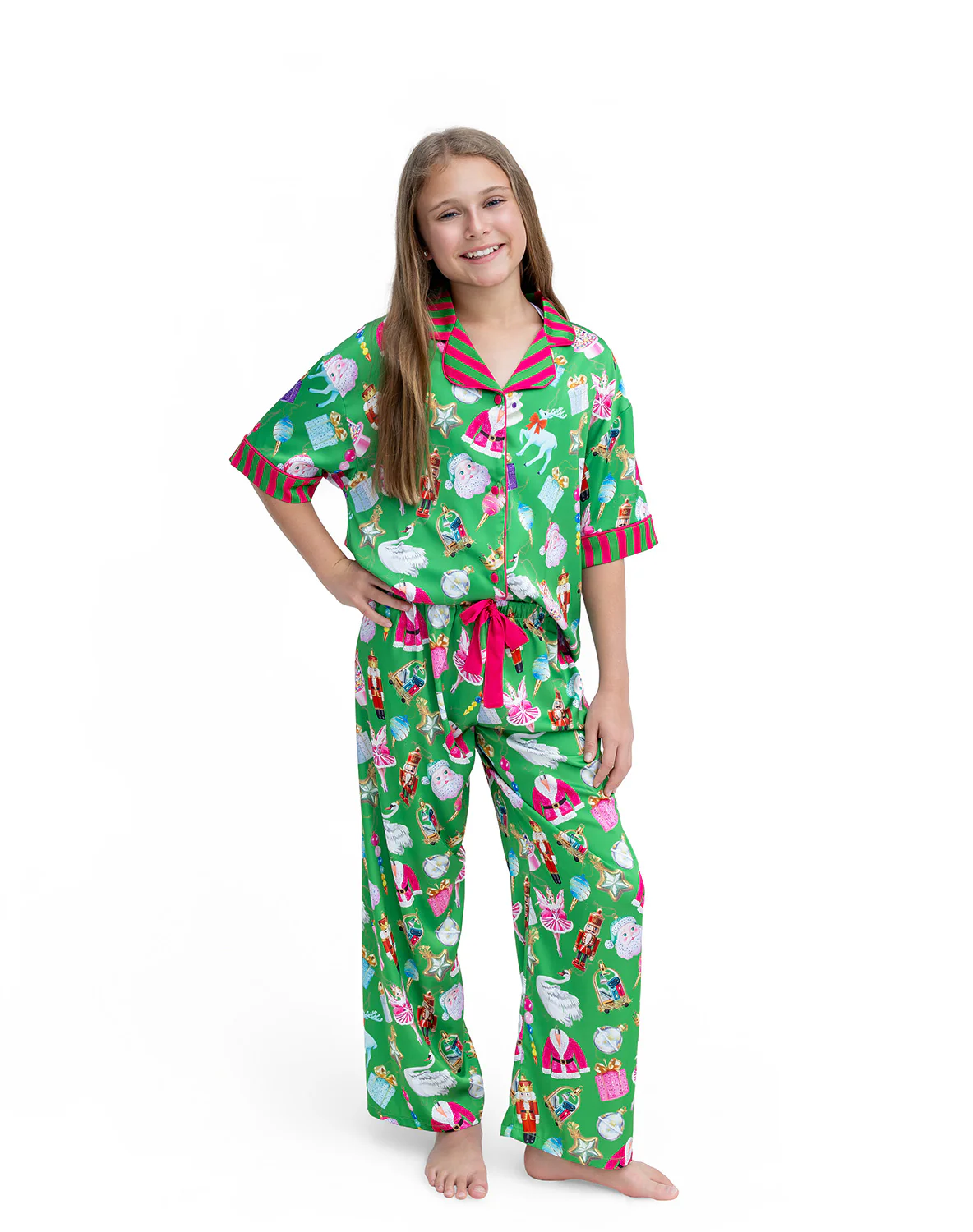 Silky Holiday Baubles S/S PJ Set