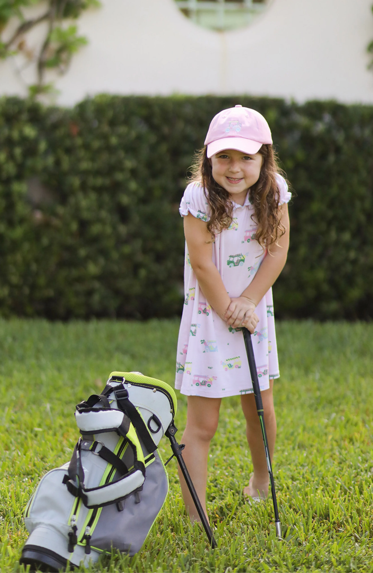 Rainbow Golf Cart Bow Baseball Hat