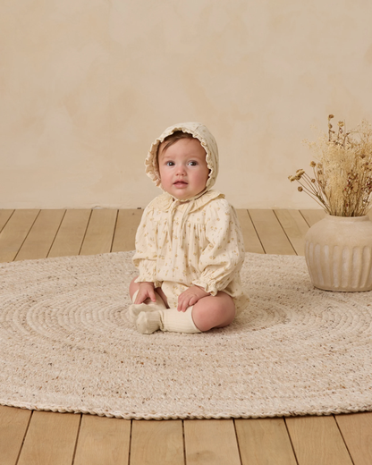 Ruffle Bonnet - Golden Floral