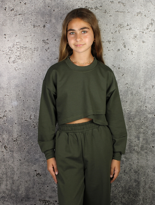 Asymmetric Sweatshirt - Green