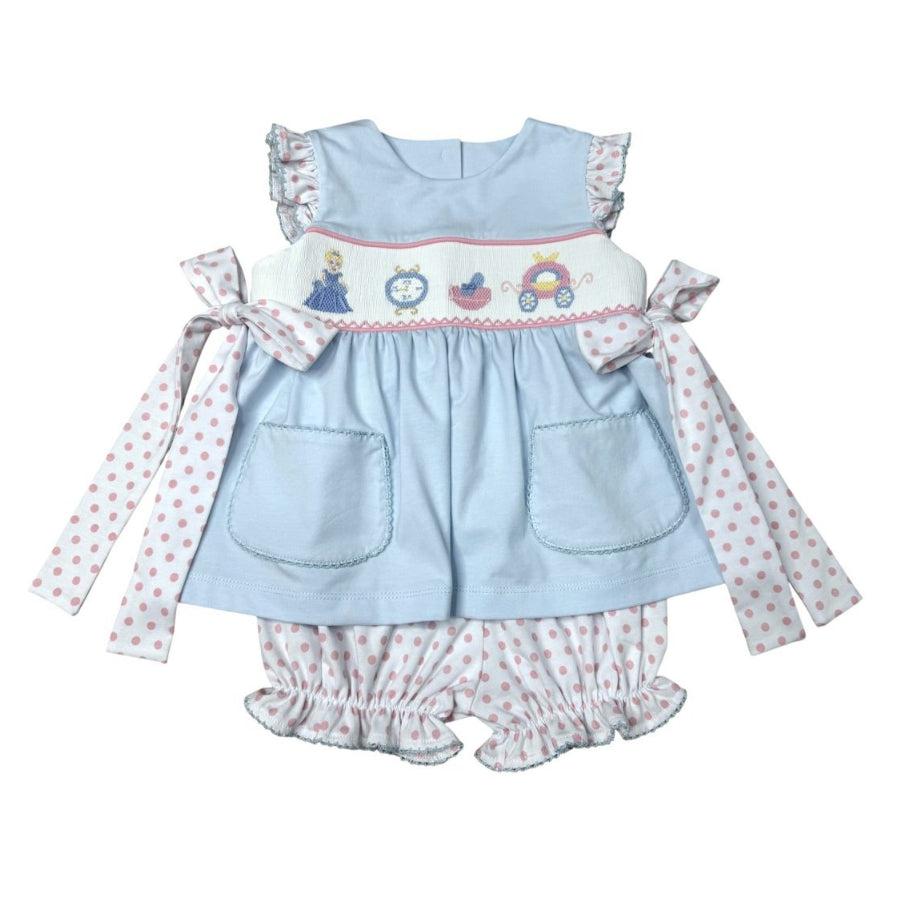 Fairy Tale Smocked Tie Bloomer Set